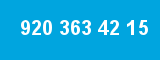 920 363 42 15 920 363 42 15